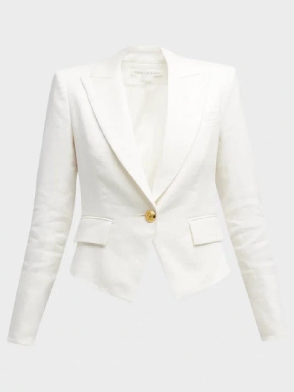 VERONICA BEARD Hosanna Dickey Linen Jacket Size 2 in White Retails $650